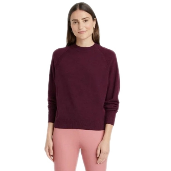 a new day Sweaters - A New Day Womens Maroon Crew Neck Knit Long Sleeve Sweater Sz S NWT